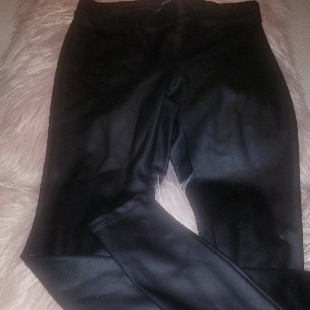 Black Express faux leather leggings